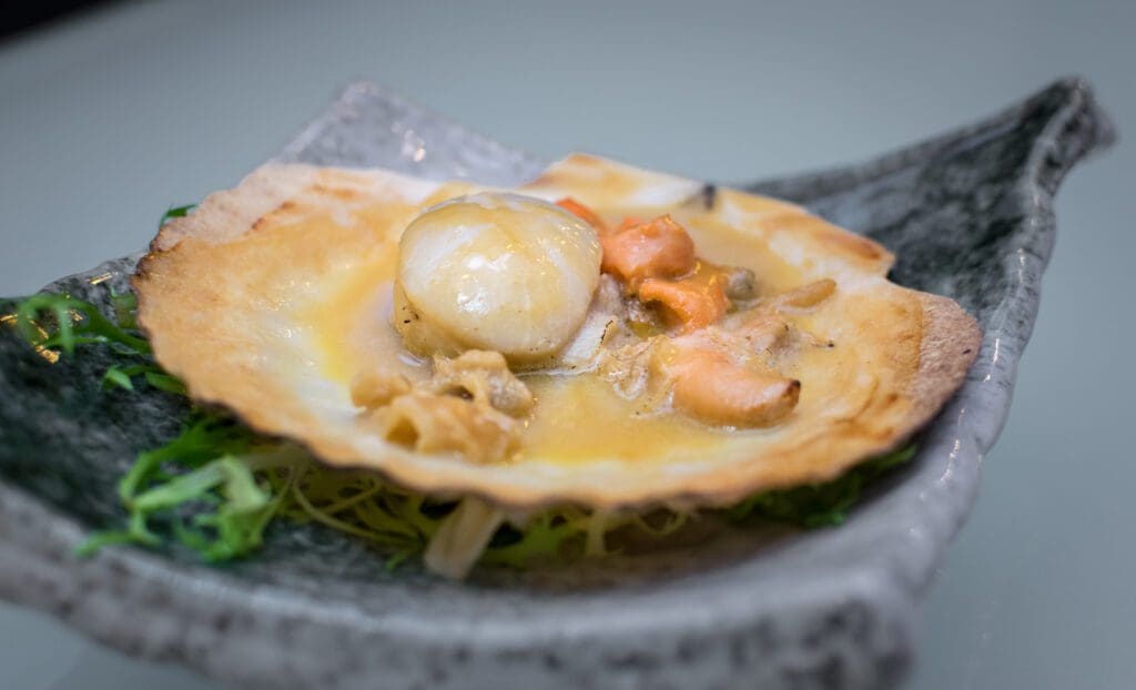 Maru Dine & Bar — Giant Scallop with Uni Miso Sauce