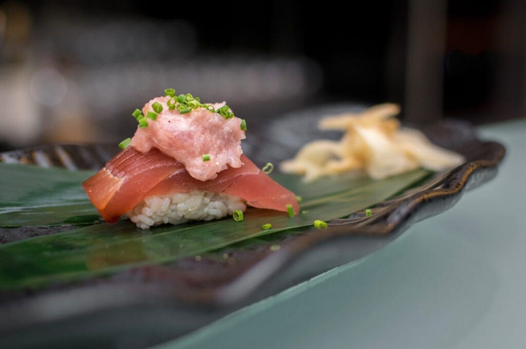 Maru Dine & Bar — Tuna Belly Sushi