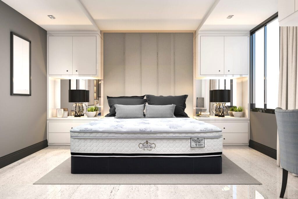 King Koil—Modern design bedroom interior. 3d (image supplied)