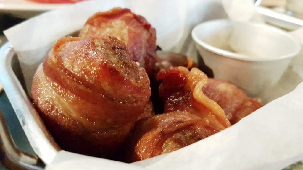 Morganfield's—Bacon Wrapped Meatballs