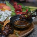 Le Binchotan: Supper—Iberico Pork Collar Satay