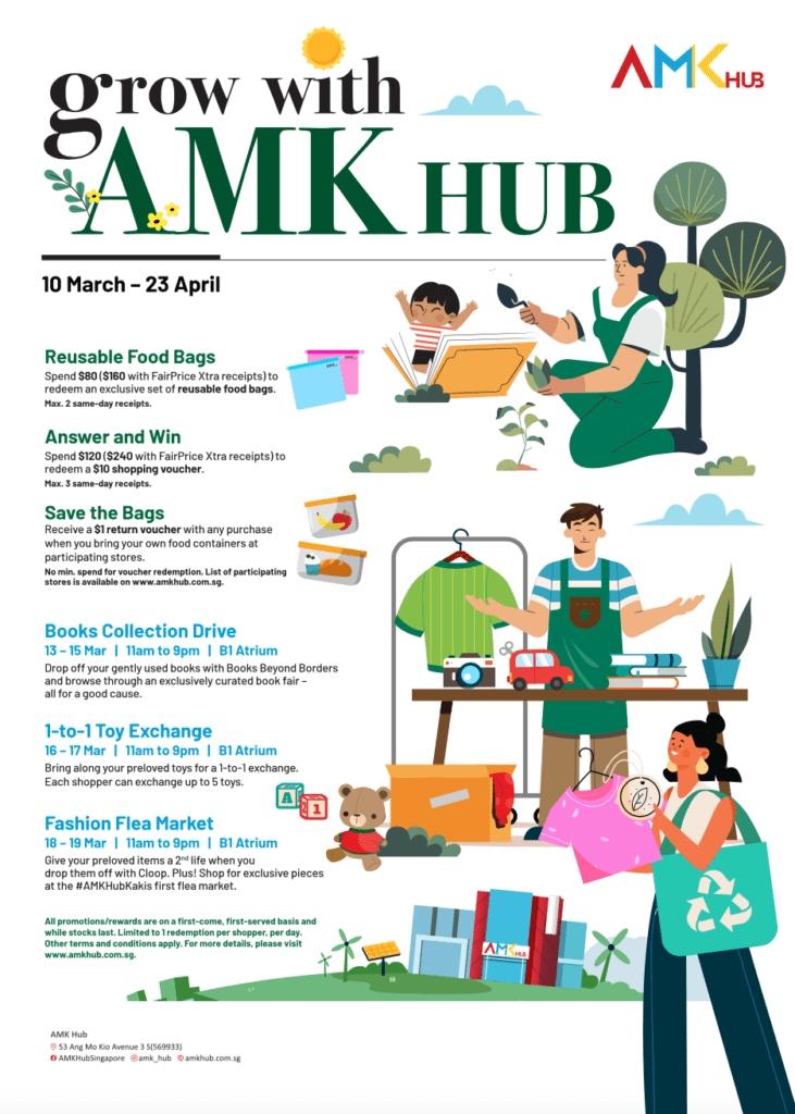 AMK Hub Sustainability Promotions March–April 2023