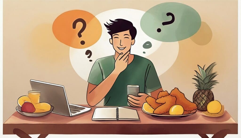 A food blogger with questions to ask